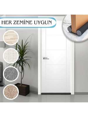 Storemax Kapı Altı Rüzgar Önleyici,ısı Yalıtım Süngeri, Kapı Altı Sızdırmaz Bant, Eşik Altlığı, Kapı Stoperi (Gri)