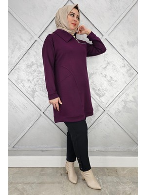 Pys Giyim Kadın Fermuar Detaylı Tesettür Tunik