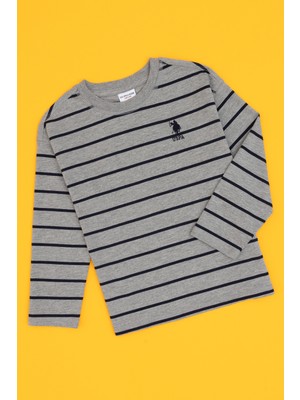 U.s. Polo Assn. Erkek Çocuk Gri Melanj Sweatshirt 50314042-VR086