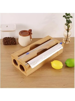 Storemax Streç Film ve Alüminyum Folyo Kesme Aparatı – Asılabilir ve Tezgah Üstü Kullanıma Uygun, Pratik 2’li Mutfak ve Restoran Set