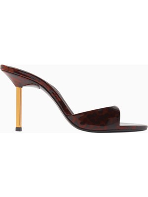 Schutz Open-Toe 87 Parlak Patent Deri, Ince Bantlı ve Metalik Topuklu Sandalet