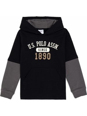 U.s. Polo Assn. Erkek Çocuk Siyah Sweatshirt 50316470-VR046