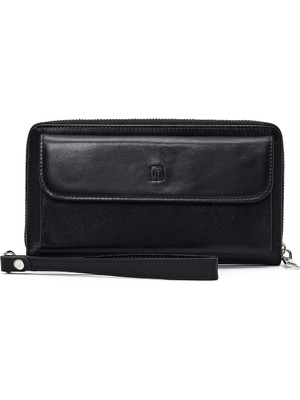 Derimod Erkek Siyah Deri Mini El Çantası 25WBD328018