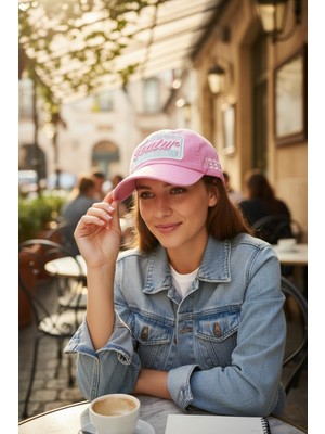 Şapka Market Featur Vintage Pembe Beyzbol Şapka