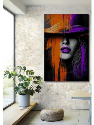 Teona Ahşap Gızemlı Kadın Portresi Yağlı Boya Görünümlü Ahşap Dekoratif Ev,antre,salon,ofis,mutfak Tablo