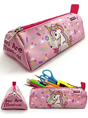 Storemax Kalem Kutusu Desenli Üçgen Kalemkutu Vegan Deri Kalemlik