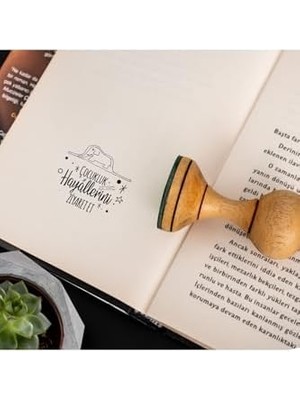 Storemax Küçük Prens Tasarımlı Ahşap Kaşe Seti - Prince Baskılı Kitap Mührü