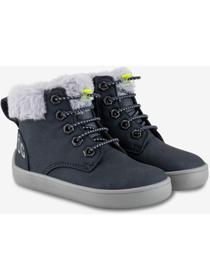 Hopfrög Furry Boots Lacivert Nubuk Barefoot Çocuk Botu
