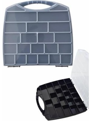 Storemax 20 Bölmeli Organizer, Küçük Parçalar Saklama Kutusu, Şeffaf Plastik Alet Düzenleyici Saklama Kutusu Vidalar, Cıvatalar, Çiviler, Boncuk Için Avandanlık Siyah