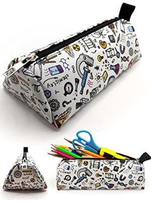 Storemax Kalem Kutusu Üçgen Fen Bilimi Kalemkutu Vegan Deri Kalemlik