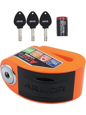 Storemax 6mm Turuncu Renkli Alarmlı Disk Kilidi