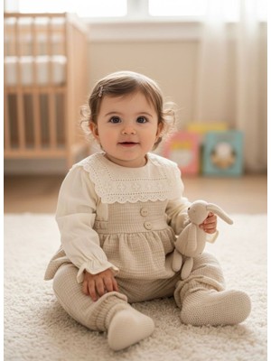 Butik Kız Bebek %100 Pamuklu Müslin Alt - Üst 2'li Takım