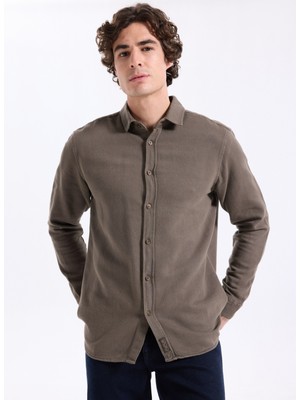 Lee Cooper Kahverengi Erkek Regular Fit Gömlek 261 Lcm 241003 Doyle Kahve