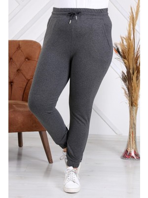 Rmg Paçası Lastikli Büyük Beden Füme EŞOFMAN11