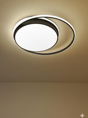 Avonni AV-7031-M1-36503-93 Siyah Boya Modern Avize LED Metal 60 cm