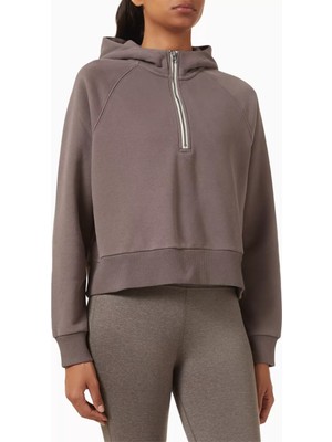 Vuori Restore Yarım Fermuarlı Kapüşonlu Sweatshirt, Organik Fransız Havlu, Rahat & Lüks