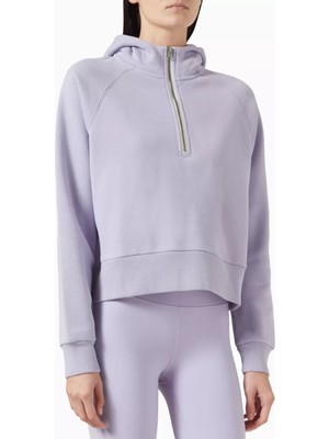 Vuori Restore Yarım Fermuarlı Kapüşonlu Sweatshirt, Organik Fransız Havlu, Rahat & Lüks