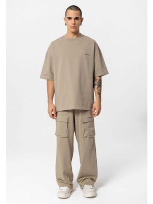Vamos Oversize Eşofman  Takım Vizon