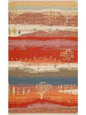 Akbel Halı Nomad NMD 12 Toprak - Çift Taraflı Yıkanabilir Kilim | Otantik Kilim