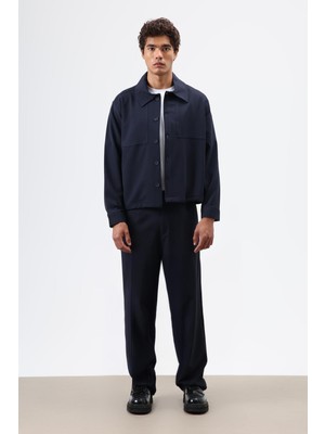 Vamos Baggy Fit Kumaş Pantolon Lacivert