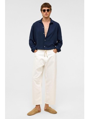 Vamos Baggy Fıt Jean Beyaz