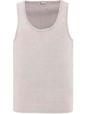 Vamos Yıkamalı Tank Top Kaşkorse Atlet Taş