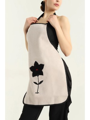 Bella Home Wellsoft Nakışlı Sıvı Geçirmez Mutfak Önlüğü - 50×70 cm - Kadife Dokulu