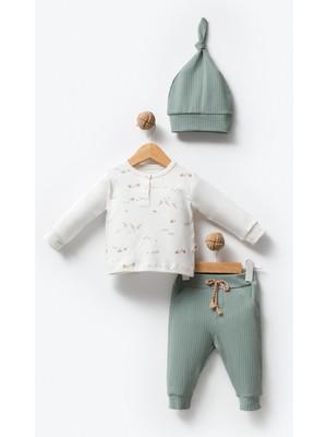 Bubbles %100 Organik Pamuk Jungle Desen Unisex 2’li Bebek Takım