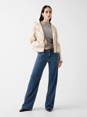 Guess Nada Vintage Biker Kadın Kahverengi Ceket W6RL09WH1X0-G1FG