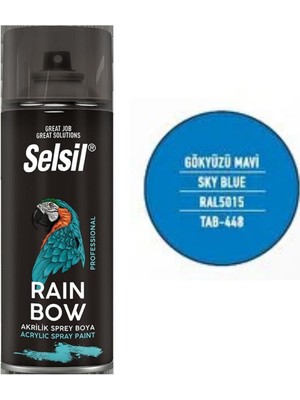 Selsil Raınbow Akrılık Sprey Boya Gökyüzü Mavi RAL5015