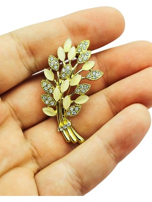 BB Bi Butik Shop Zarif Kristal Taşlı Dal Broş