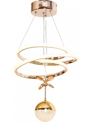 Avonni AV-7014-6139-3BKR-1TK Bakır Kaplama Modern Avize LED Alüminyum Silikon 32X32 cm