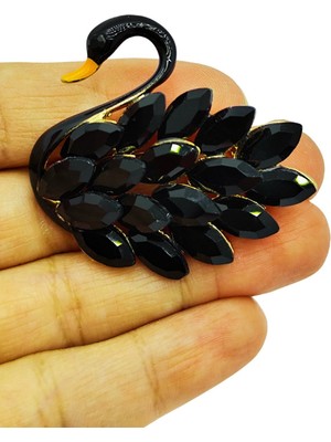 BB Bi Butik Shop Asil Siyah Kuğu Broş
