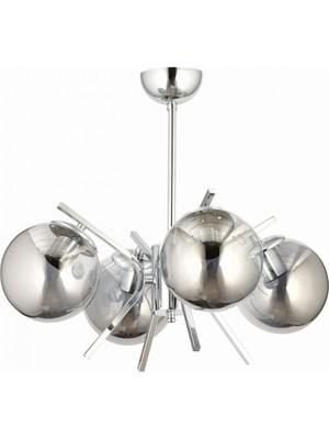 Avonni AV-7013-392-4K Krom Kaplama Modern Avize E27 Metal Cam H: 53 cm, Ø: 47 cm