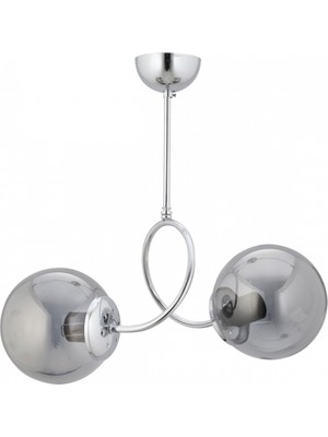 Avonni AV-7013-452-2K Krom/siyah Kaplama Modern Avize E27 Metal Cam 43 cm