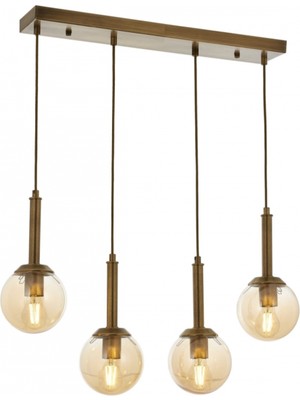 Avonni AV-1781-4EY Eskitme Kaplama Modern Avize E27 Metal Cam 70X13 cm