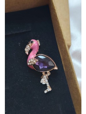 BB Bi Butik Shop Feniks Flamingo Broş ve Yaka Iğnesi