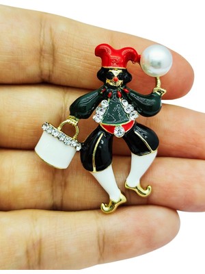 BB Bi Butik Shop Jokeren Şıklığı Inci Detaylı Özel Tasarım Broş