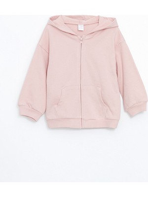 Lc Waikiki Yeni Sezon Kapüşonlu Uzun Kollu Kız Bebek Fermuarlı Sweatshirt