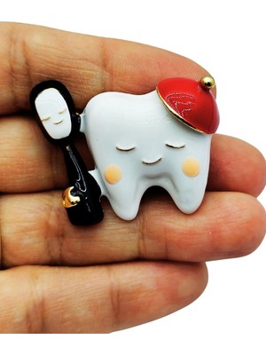 BB Bi Butik Shop Sevimli Diş Figürü Broş
