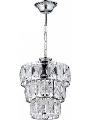 Avonni AV-7013-518-TK Krom Kaplama Modern Avize E27 Metal Kristal 21 cm