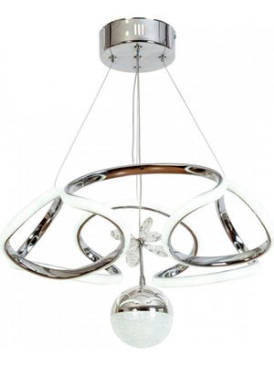 Avonni AV-7014-6117-4K-1TK Krom Kaplama Modern Avize LED Alüminyum Silikon 49X45 cm