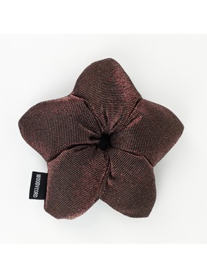 Woodycord El Yapımı Elyaf Dolgulu Scrunchie Topuz Tokası Simli Pembe Işıltı