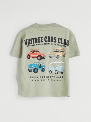 Lc Waikiki Yeni Sezon Bisiklet Yaka Baskılı Penye Erkek Çocuk Tişört