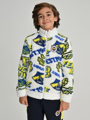 Fenerbahçe Çocuk Trıbun Patternli Peluş Sweat
