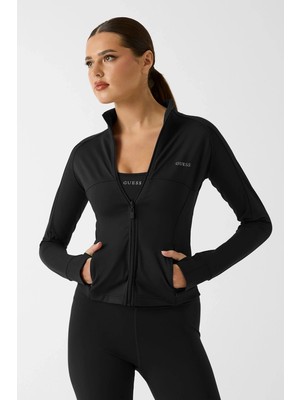 Guess Margot Uzun Kollu Fermuarlı Aktif Kadın Siyah Ceket V6RP15KD952-JBLK