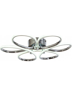 Avonni AR-7014-6112-6K Krom Kaplama Modern Avize LED Alüminyum Silikon H: 10 cm, Ø: 53 cm