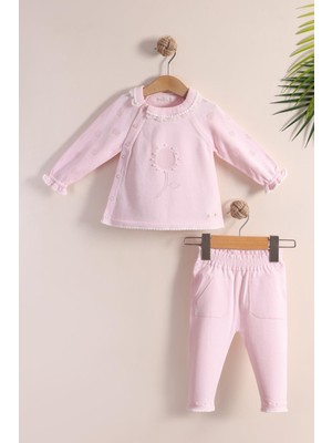Kidello Pembe Uzun Kollu Kız Bebek Ikili Takım
