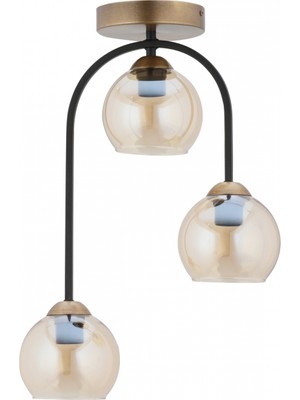 Avonni AV-7013-450-3E Eskitme/siyah Kaplama Modern Avize E27 Metal Cam 35 cm