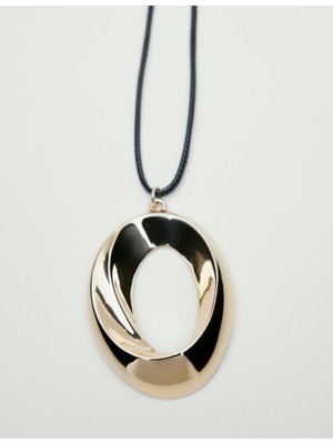 Marks & Spencer Altın Siyah Ipli Kolye